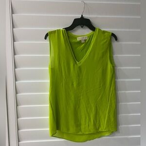 MICHAEL Michael Kors NWOT Neon Green V-Neck Tank Top Size-XS
